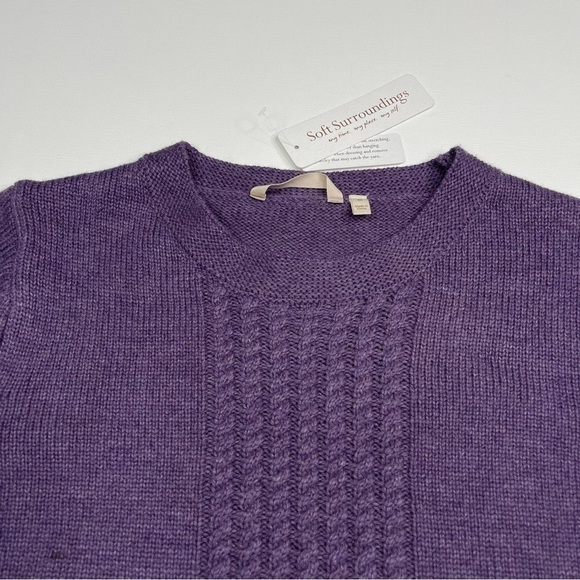 Soft Surroundings Sydney Knit Sweater Purple Wool Boho Winter Fall Office New - Picture 7 of 15